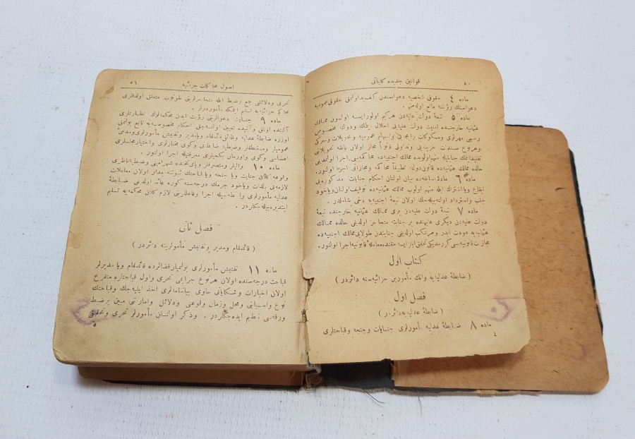 TC İLK DÖNEM OSMANLICA MİSAKI MİLLİ - HIYANETİ VATANİYE VB. KANUNLAR KİTABI