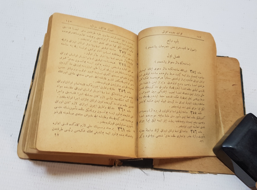 TC İLK DÖNEM OSMANLICA MİSAKI MİLLİ - HIYANETİ VATANİYE VB. KANUNLAR KİTABI