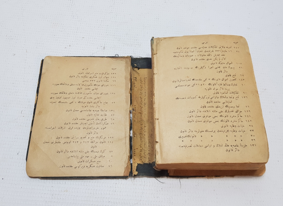 TC İLK DÖNEM OSMANLICA MİSAKI MİLLİ - HIYANETİ VATANİYE VB. KANUNLAR KİTABI