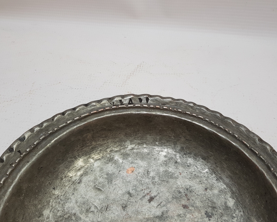 OSMANLI DÖNEMİ RUMCA YAZILI BAKIR TABAK