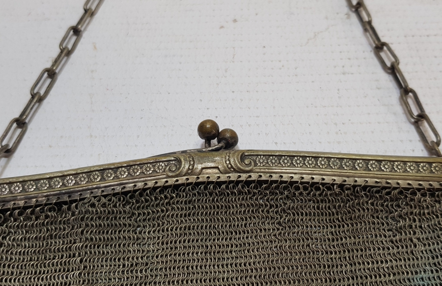 OSMANLI DÖNEMİ GÜMÜŞ KAPLAMA GECE ÇANTASI