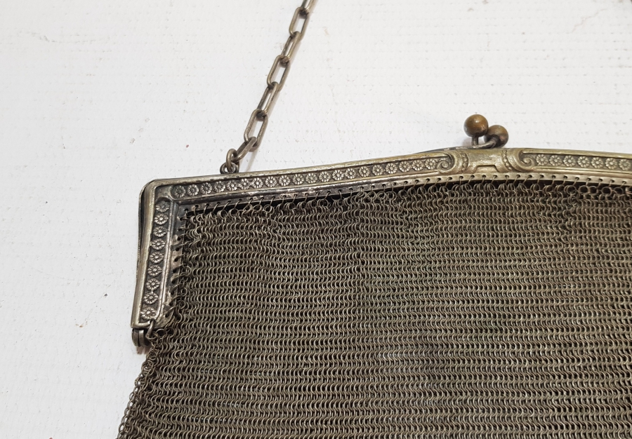 OSMANLI DÖNEMİ GÜMÜŞ KAPLAMA GECE ÇANTASI