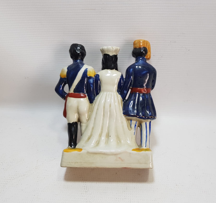 1856 KIRIM SAVAŞI HATIRASI ÜÇLÜ İTTİFAK LİDERLER KONULU PORSELEN HEYKEL - ÇOK NADİR