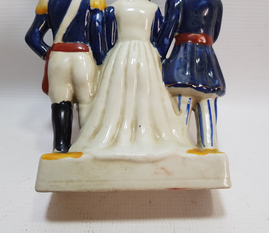 1856 KIRIM SAVAŞI HATIRASI ÜÇLÜ İTTİFAK LİDERLER KONULU PORSELEN HEYKEL - ÇOK NADİR