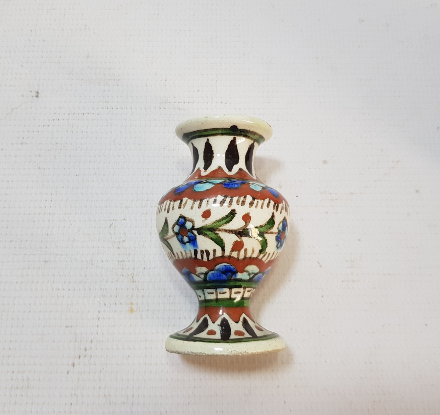 EL BOYAMA ANTİKA KÜTAHYA VAZO