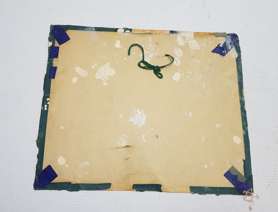 HAZRETİ ALİ'NİN KENDİ CENAZESİNİ TAŞIMASI KONULU  RENKLİ BASKI ANTİKA PANO