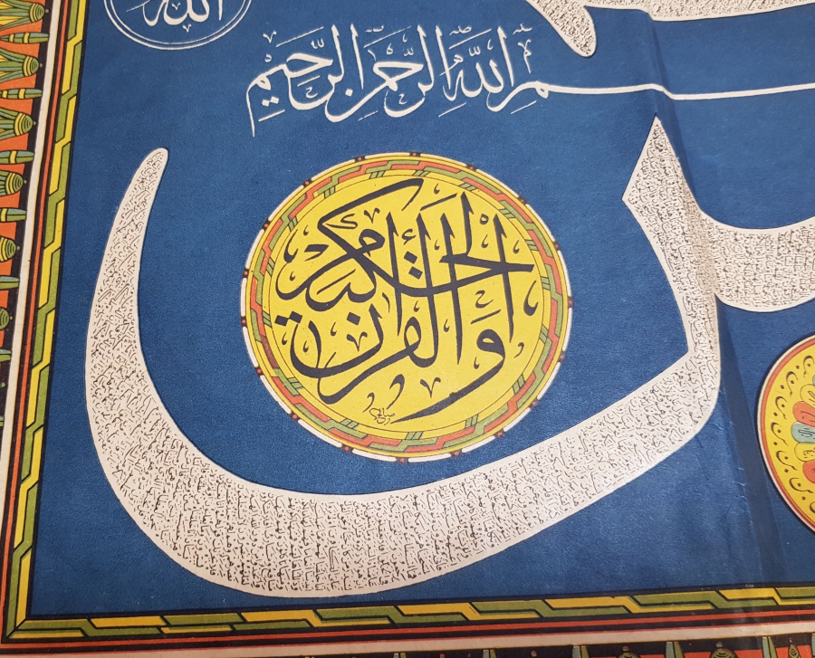 GUBARİ HATLA YAZILMIŞ ANTİKA BASKI HAT LEVHA