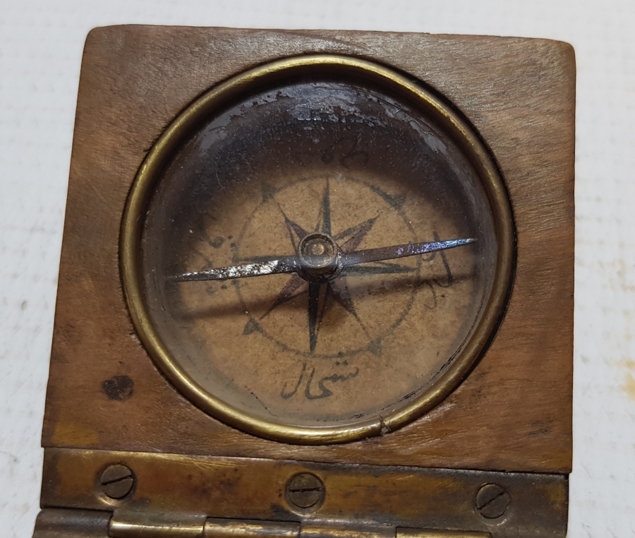 OSMANLI DÖNEMİ AHŞAP KASALI EL YAPIMI ÇOK NADİR PİLOT PUSULASI - İLK KEZ GÖRÜLÜYOR