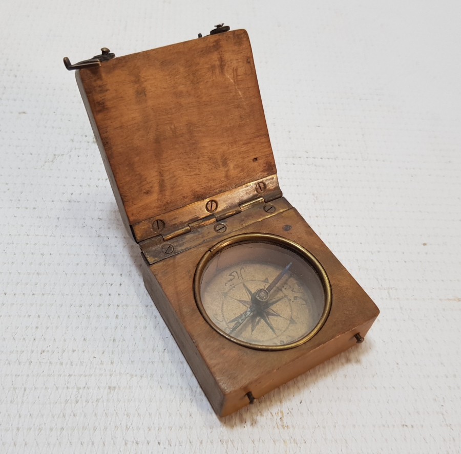 OSMANLI DÖNEMİ AHŞAP KASALI EL YAPIMI ÇOK NADİR PİLOT PUSULASI - İLK KEZ GÖRÜLÜYOR