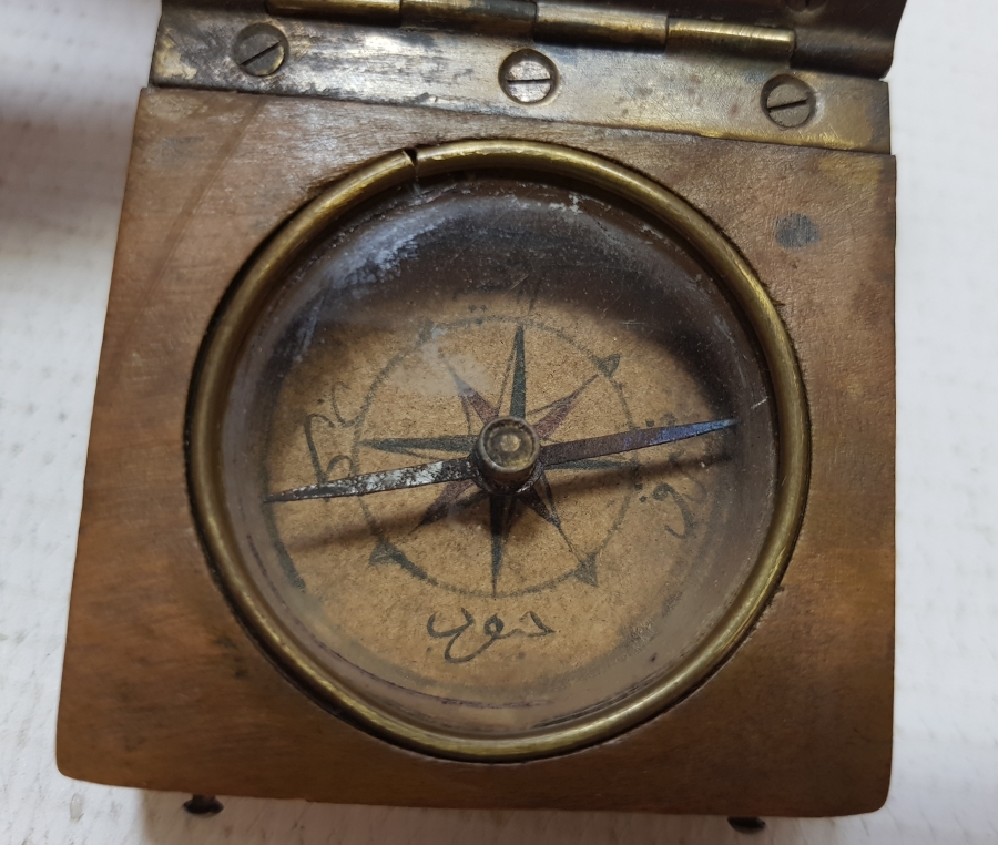 OSMANLI DÖNEMİ AHŞAP KASALI EL YAPIMI ÇOK NADİR PİLOT PUSULASI - İLK KEZ GÖRÜLÜYOR