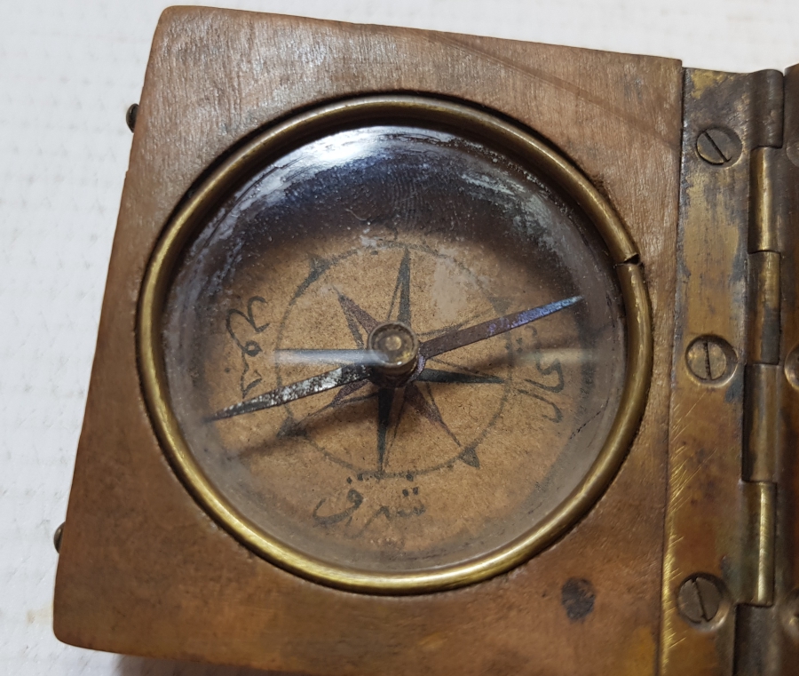 OSMANLI DÖNEMİ AHŞAP KASALI EL YAPIMI ÇOK NADİR PİLOT PUSULASI - İLK KEZ GÖRÜLÜYOR