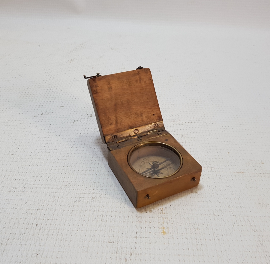 OSMANLI DÖNEMİ AHŞAP KASALI EL YAPIMI ÇOK NADİR PİLOT PUSULASI - İLK KEZ GÖRÜLÜYOR