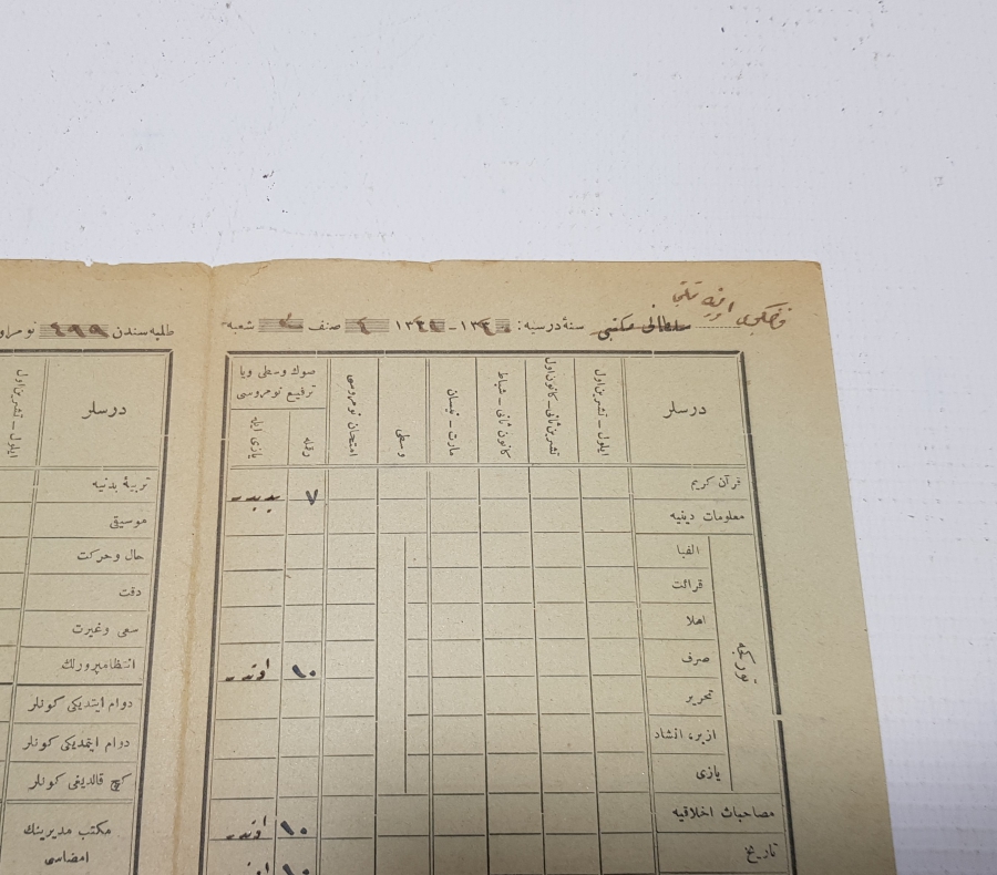 CUMHURİYETİN İLK KARNESİ