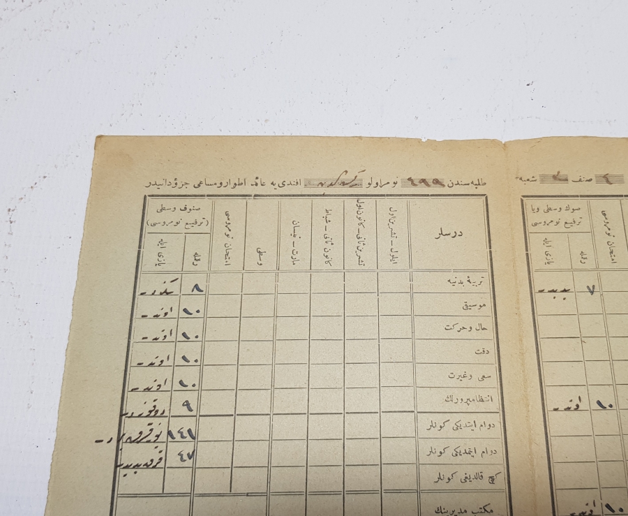 CUMHURİYETİN İLK KARNESİ