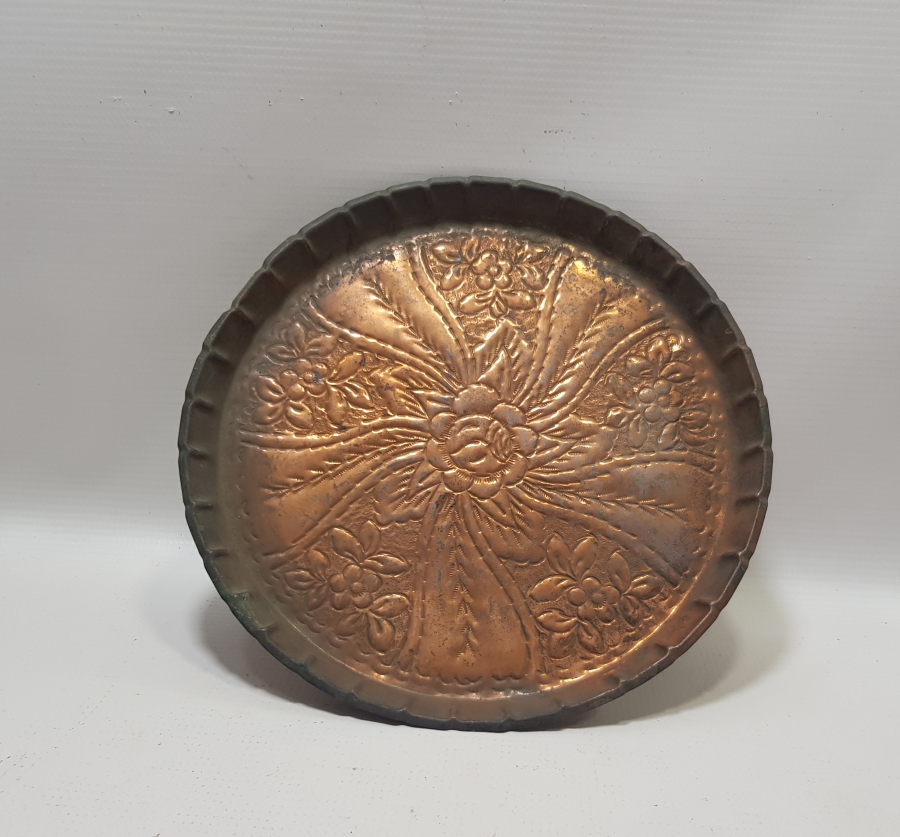 KABARTMA İŞÇİLİKLİ OSMANLI DÖNEMİ KAHVE TEPSİSİ