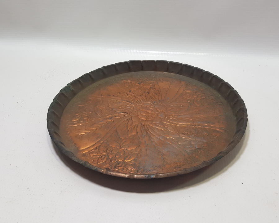 KABARTMA İŞÇİLİKLİ OSMANLI DÖNEMİ KAHVE TEPSİSİ