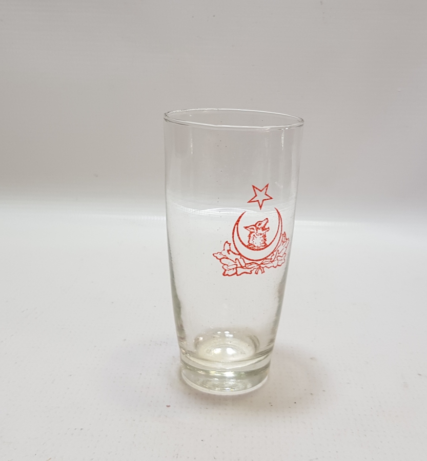 CUMHURİYET BAŞLARI ÇOK NADİR ÜZERİ BOZKURT VE AY YILDIZLI BARDAK