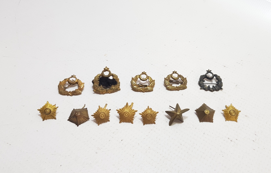 CUMHURİYET BAŞLARI SUBAY KOKART VE ROZET LOTU