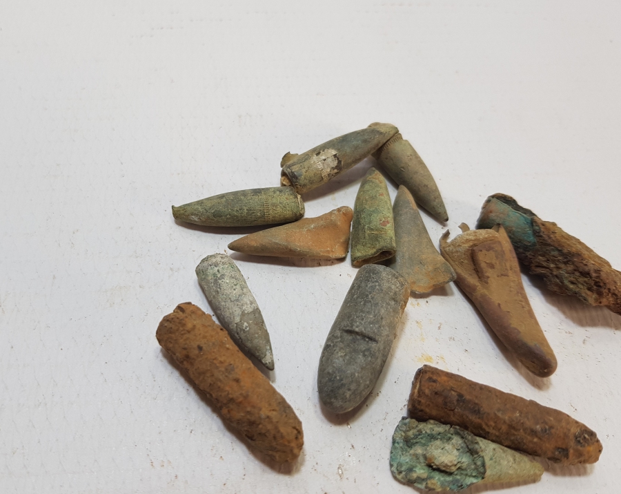 1. DÜNYA SAVAŞI DÖNEMİ ÇEŞİTLİ MİLLETLERE AİT MAVZER MERMİSİ ÇEKİRDEĞİ LOTU