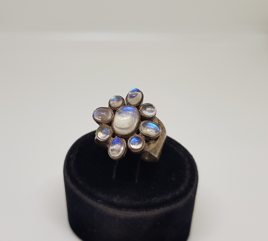 DOĞAL OPAL TAŞLI ÖZEL YAPIM İNGİLİZ GÜMÜŞ YÜZÜK