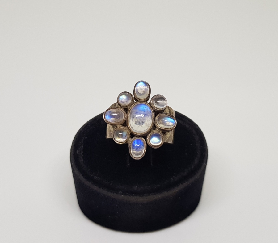 DOĞAL OPAL TAŞLI ÖZEL YAPIM İNGİLİZ GÜMÜŞ YÜZÜK