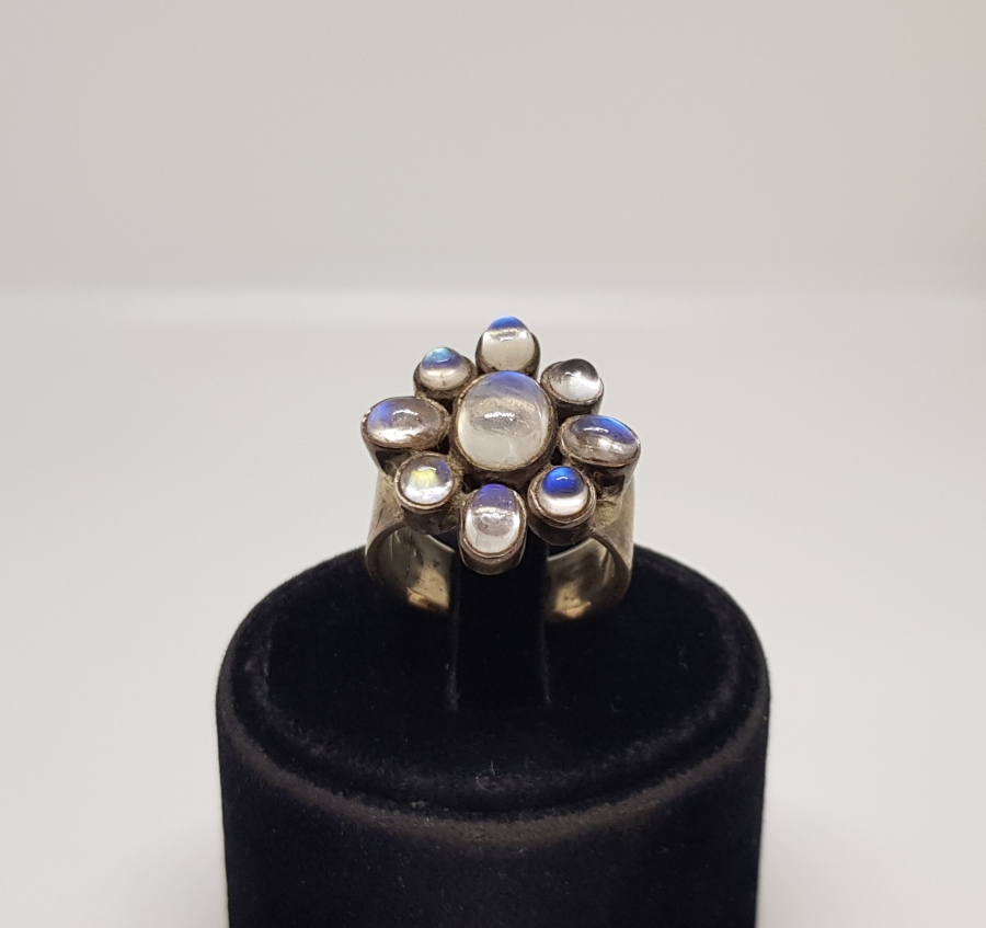 DOĞAL OPAL TAŞLI ÖZEL YAPIM İNGİLİZ GÜMÜŞ YÜZÜK