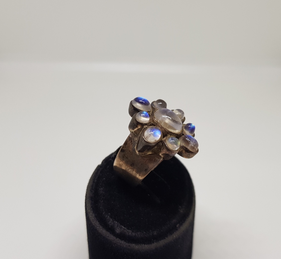 DOĞAL OPAL TAŞLI ÖZEL YAPIM İNGİLİZ GÜMÜŞ YÜZÜK