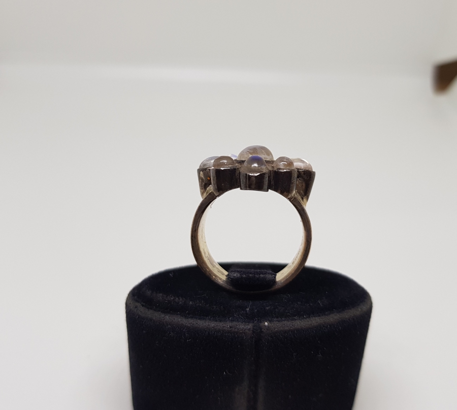 DOĞAL OPAL TAŞLI ÖZEL YAPIM İNGİLİZ GÜMÜŞ YÜZÜK