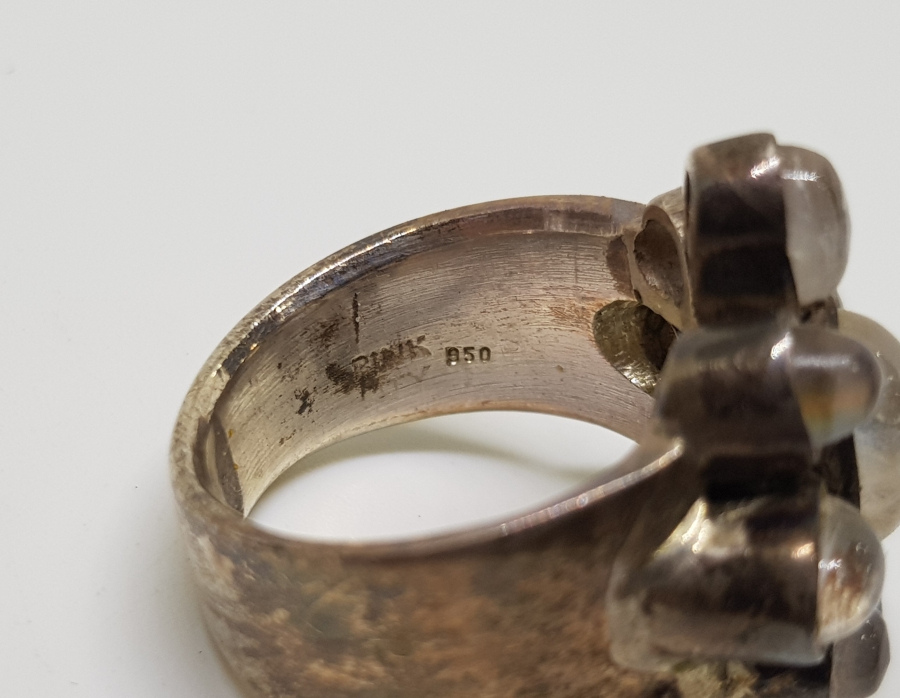 DOĞAL OPAL TAŞLI ÖZEL YAPIM İNGİLİZ GÜMÜŞ YÜZÜK