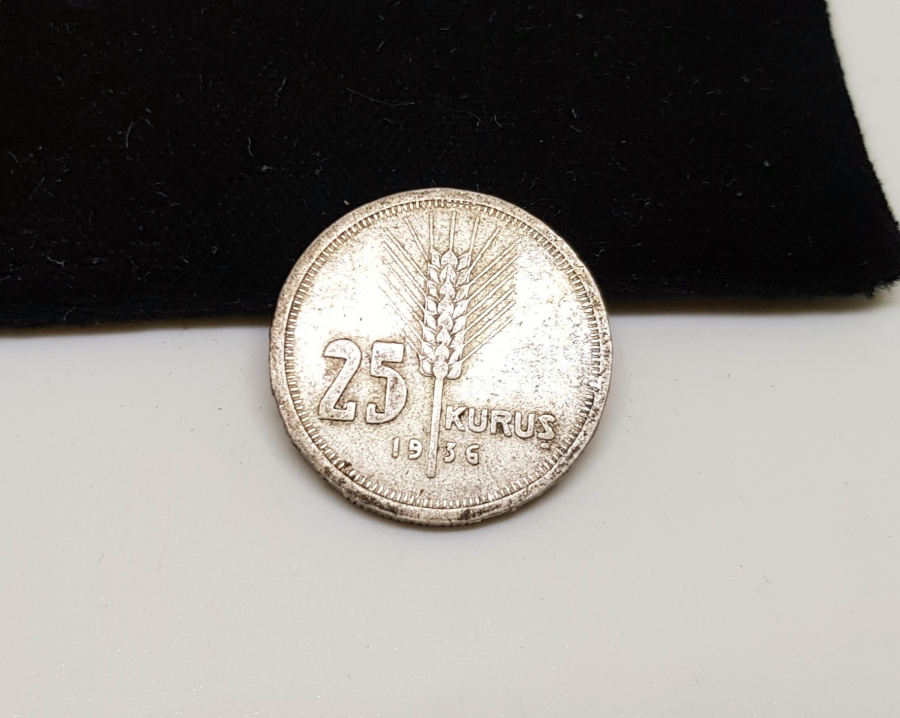 1936 YILI GÜMÜŞ 25 KURUŞ