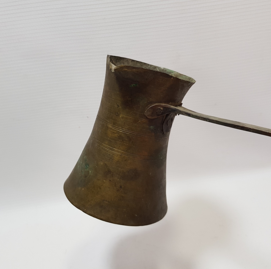 OSMANLI DÖNEMİ EL YAPIMI SÜLEYMANİYE İŞİ KAHVE CEZVESİ