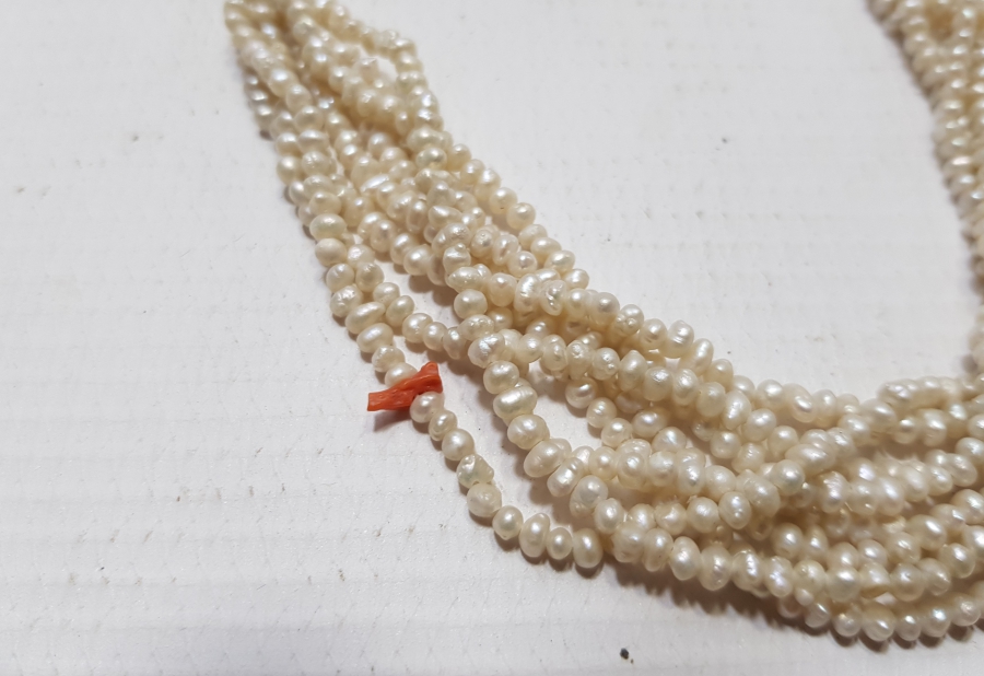 OSMANLI DÖNEMİ MERCANLI KUM İNCİ GERDANLIK