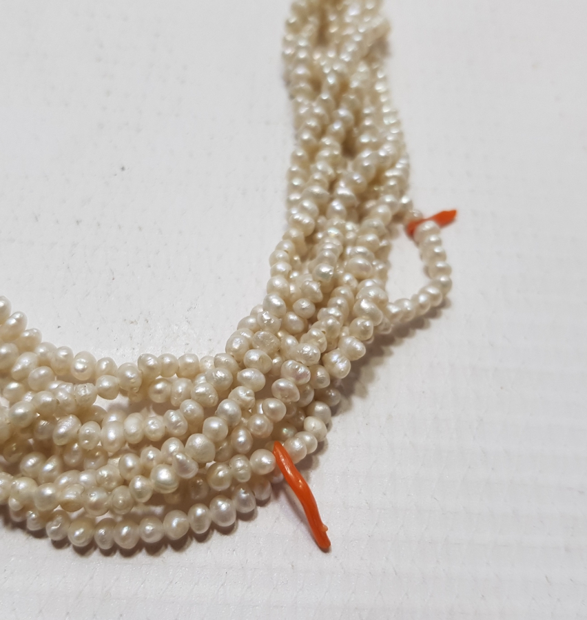 OSMANLI DÖNEMİ MERCANLI KUM İNCİ GERDANLIK