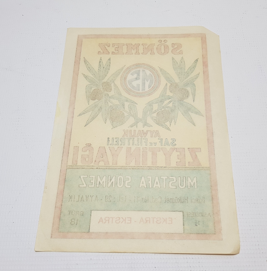 ANTİKA BÜYÜK BOY ZEYTİNYAĞI ETİKETİ