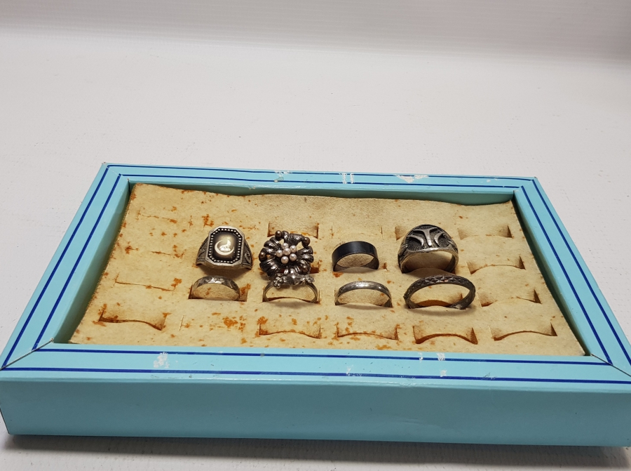 GÜMÜŞ KAPLAMA ANTİKA YÜZÜK LOTU