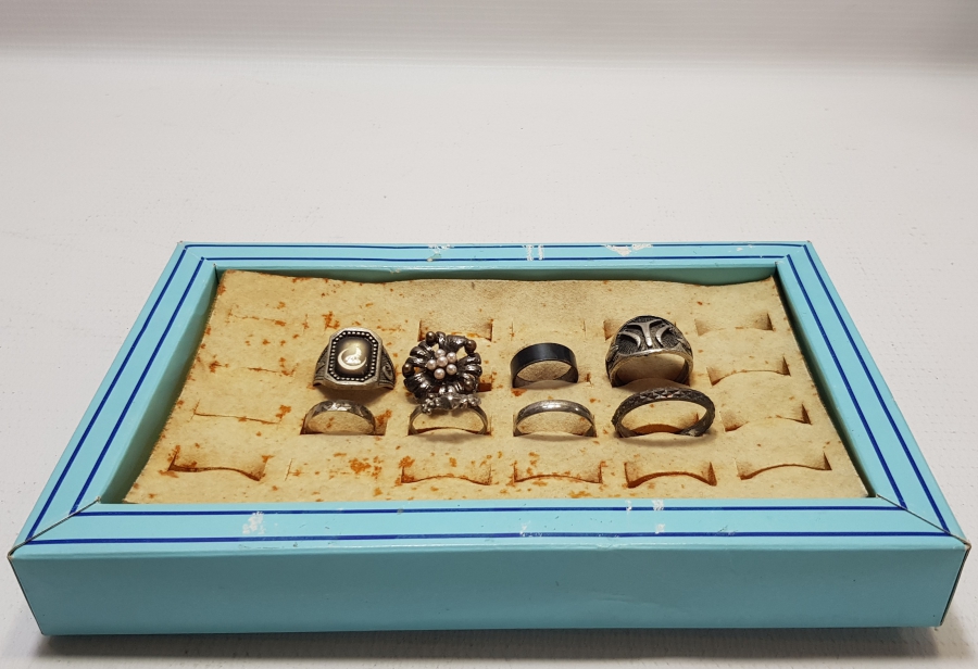 GÜMÜŞ KAPLAMA ANTİKA YÜZÜK LOTU