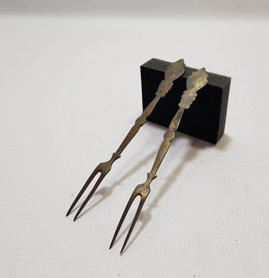 KABARTMA İŞÇİLİKLİ OSMANLI DÖNEMİ NADİR FORMDA PEYNİR ÇATALI