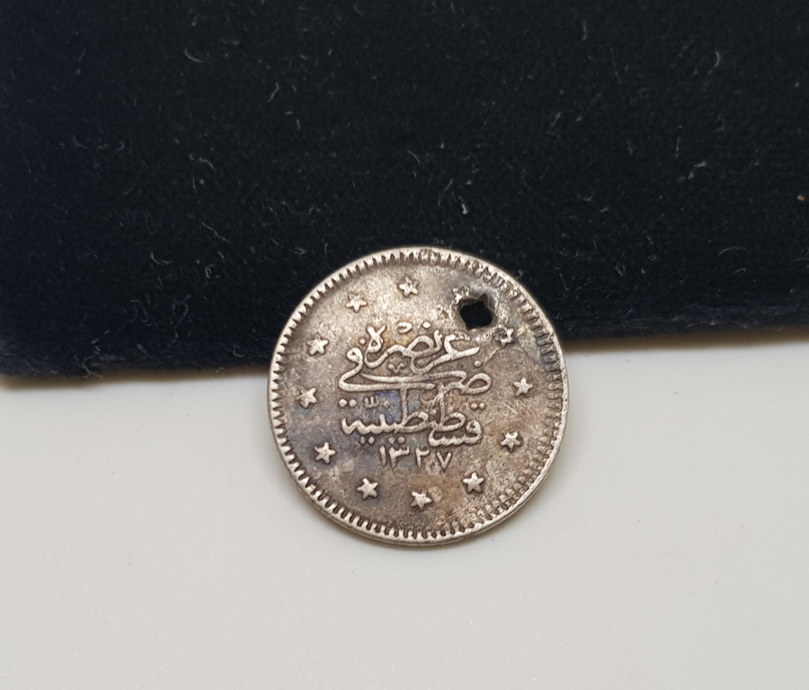 SULTAN MEHMED REŞAD DÖNEMİ GÜMÜŞ 1 KURUŞ MECİDİYE PARA