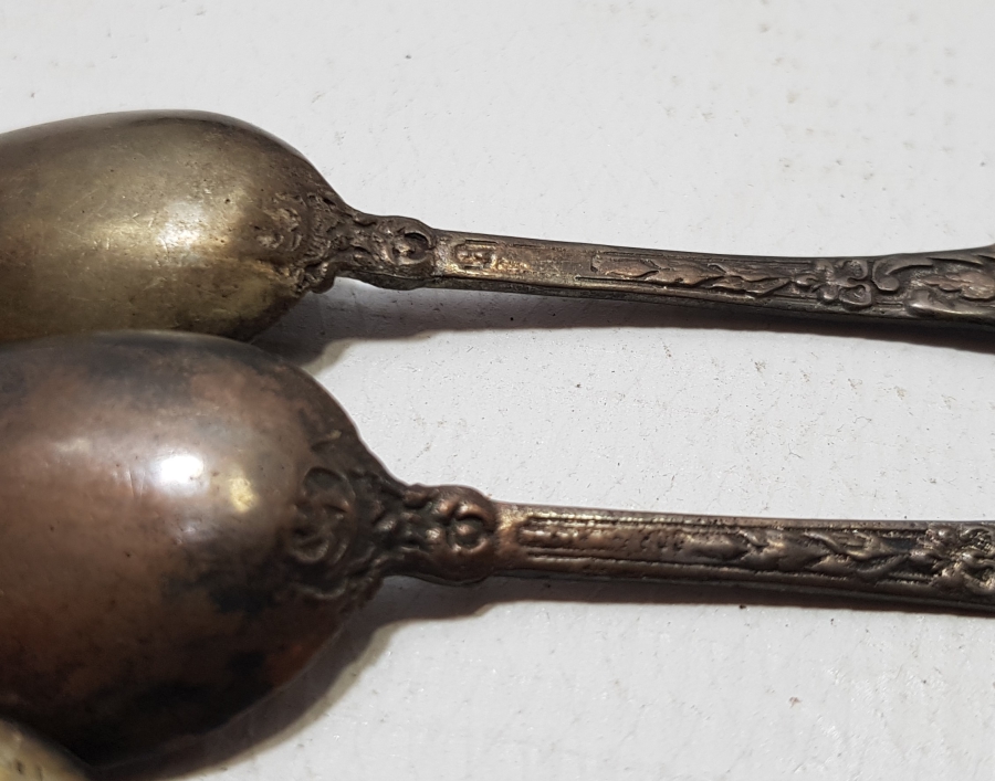 ORİJİNAL KUTUSUNDA ANTİKA GÜMÜŞ TATLI KAŞIĞI TAKIMI