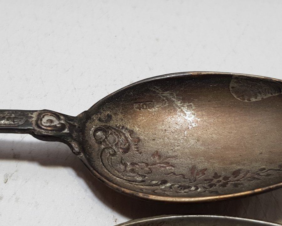 ORİJİNAL KUTUSUNDA ANTİKA GÜMÜŞ TATLI KAŞIĞI TAKIMI