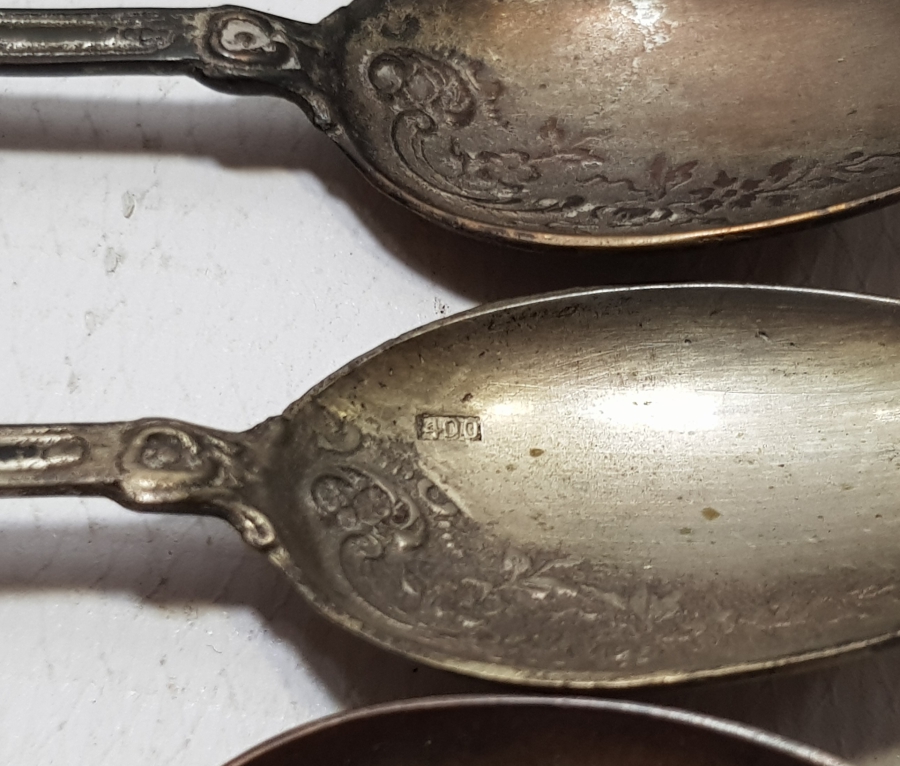 ORİJİNAL KUTUSUNDA ANTİKA GÜMÜŞ TATLI KAŞIĞI TAKIMI