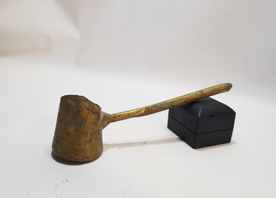 OSMANLI DÖNEMİ SÜLEYMANİYE İŞİ EL YAPIMI NADİR SEYYAR KAHVECİ CEZVESİ