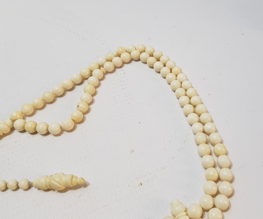 İMAMESİ DERVİŞ SİKKESİ FORMUNDA YAPILMIŞ 99LUK DEVE KEMİĞİ TESPİH