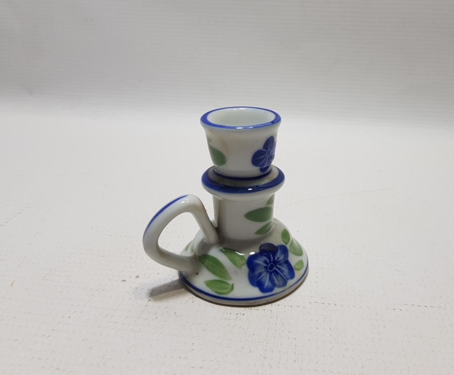 EL BOYAMA ANTİKA PORSELEN EL MUMLUĞU