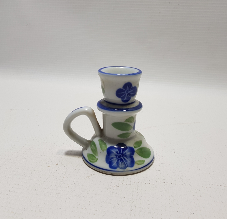 EL BOYAMA ANTİKA PORSELEN EL MUMLUĞU