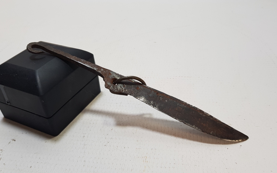 KAMA FORMUNDA YAPILMIŞ ÇOK NADİR OSMANLI DÖNEMİ SÜVARİ KAV ÇAKMAĞI - AKINCI KAV ÇAKMAĞI