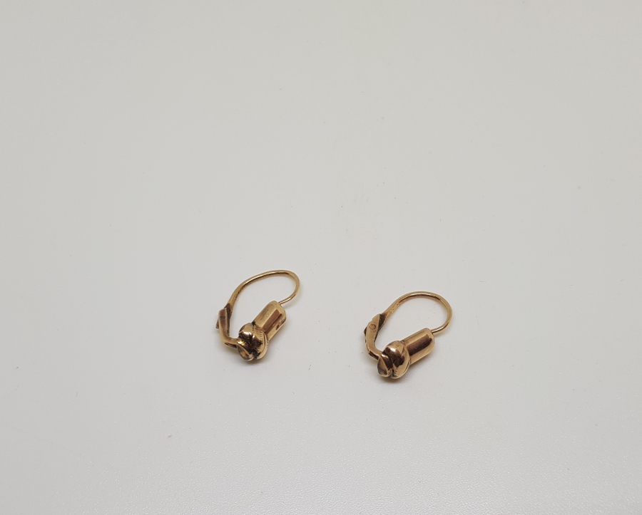 ÜZERLERİ KALEM İŞÇİLİKLİ VE MEVLEVİ SİKKELİ OSMANLI DÖNEMİ ALTIN KÜPE