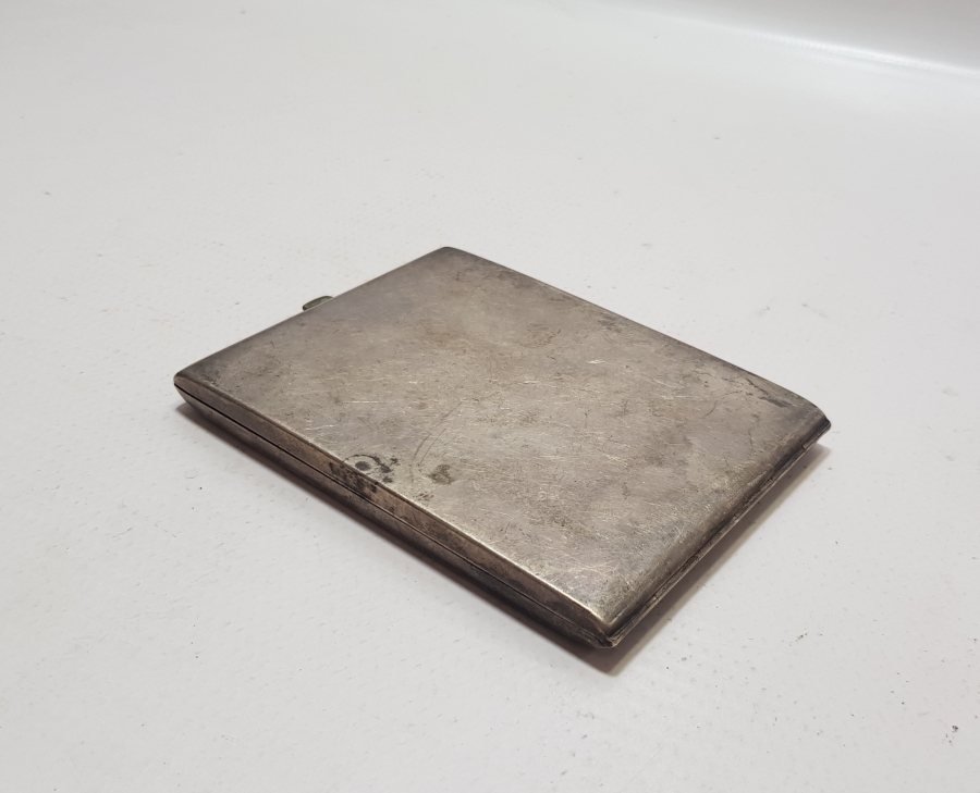 MİNE İŞÇİLİKLİ BÜYÜK BOY ANTİKA GÜMÜŞ SİGARA TABAKASI