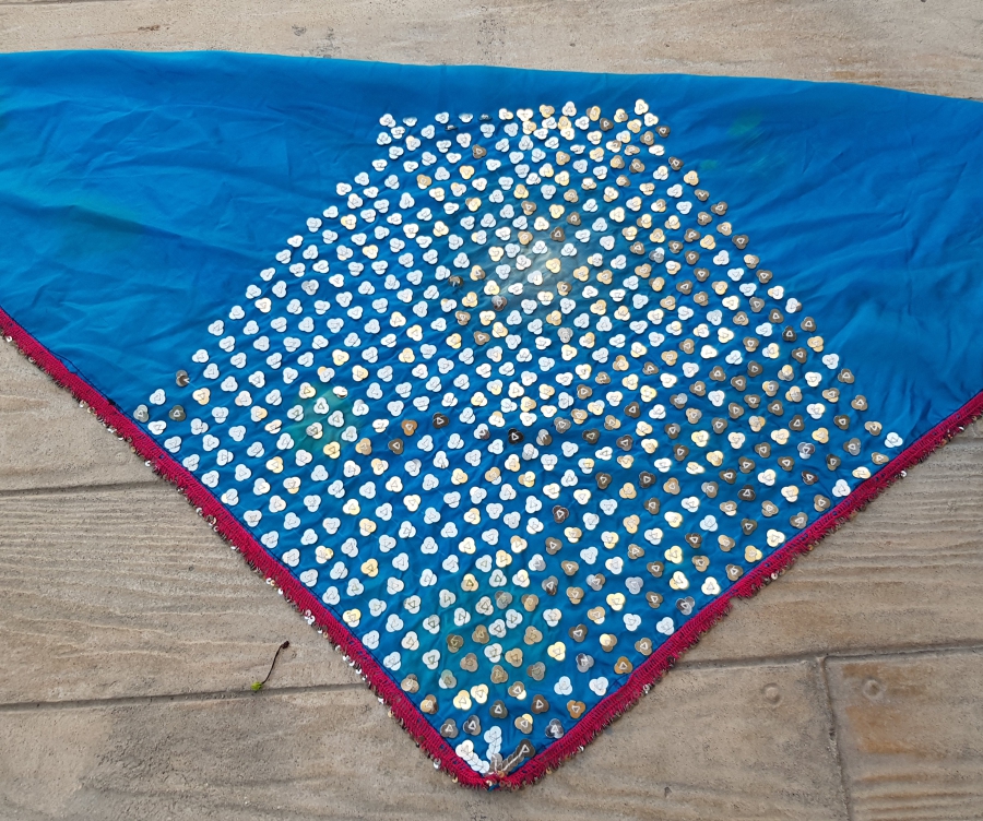 YONCA YAPRAĞI FORMLU EL YAPIMI OSMANLI DÖNEMİ PULLU BEZ