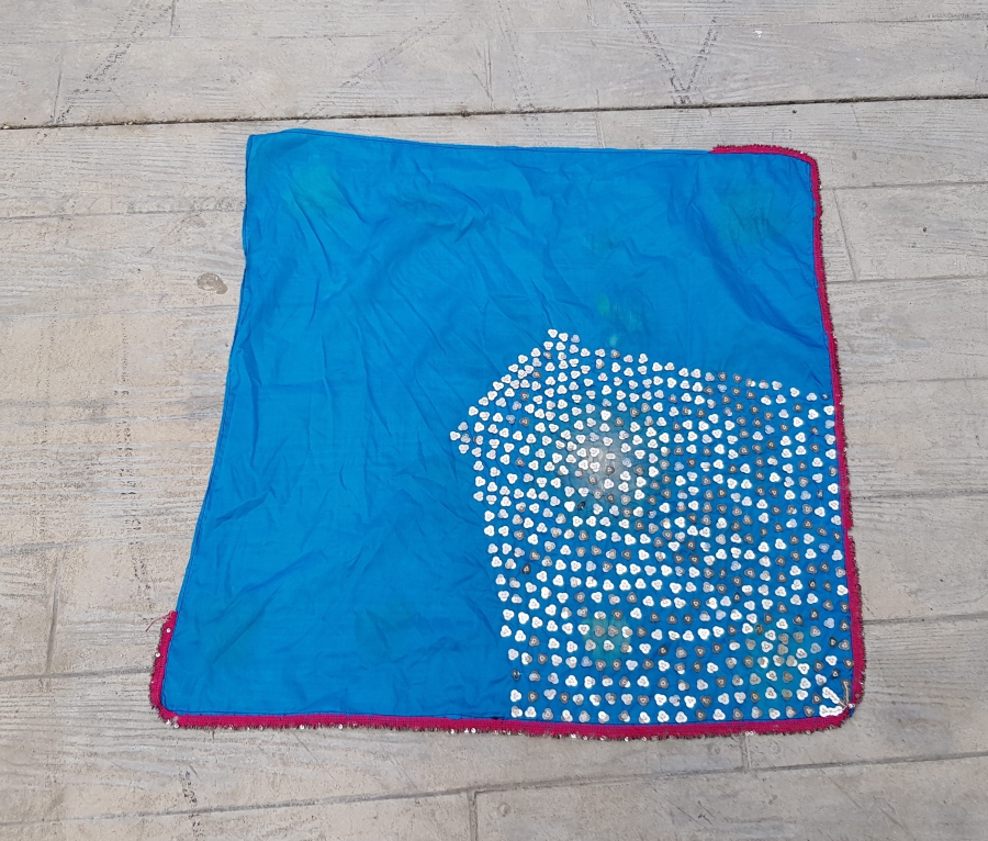 YONCA YAPRAĞI FORMLU EL YAPIMI OSMANLI DÖNEMİ PULLU BEZ